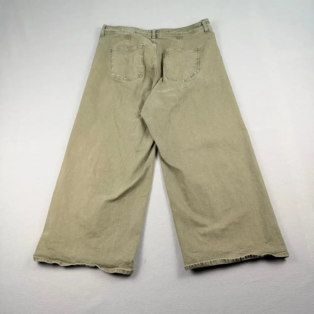 Universal Thread Sailor Wide Leg Jeans Olive Size 17
